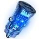 خرید شارژر فندکی Usams US-CC162 C31 Transparent USB Car Charger Blue