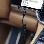 خرید کابل انتقال صدا Usams US-SJ256 Spring AUX Cable 1.2m Black