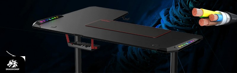 میز گیمینگ Twisted Minds WARRIOR L Shaped Gaming Desk RGB Right Black TM-Y-RB-RGB