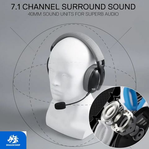 هدست Redragon Skuld H878 BG Wired/Wireless