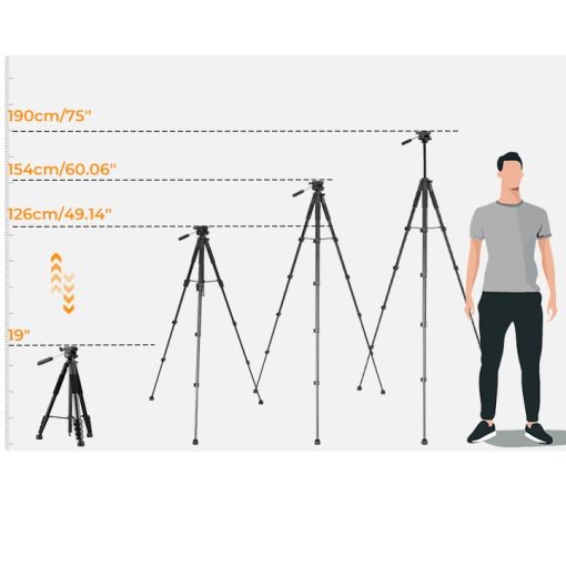 خرید سه پایه عکاسی دوربین و موبایل K&F Concept KF-126