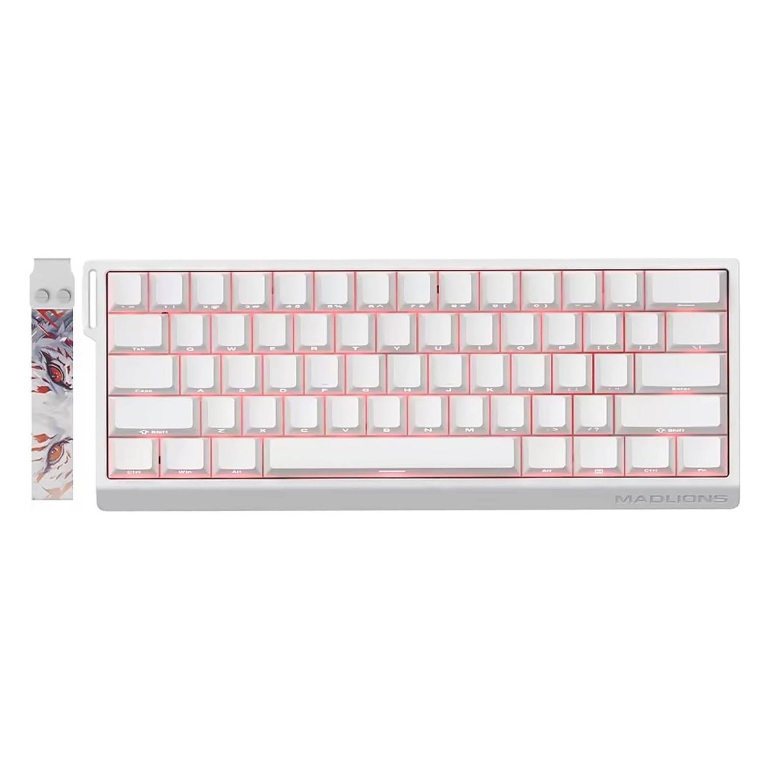 کیبورد MADLIONS MAD 60 HE RGB Switch Gaming Keyboard White