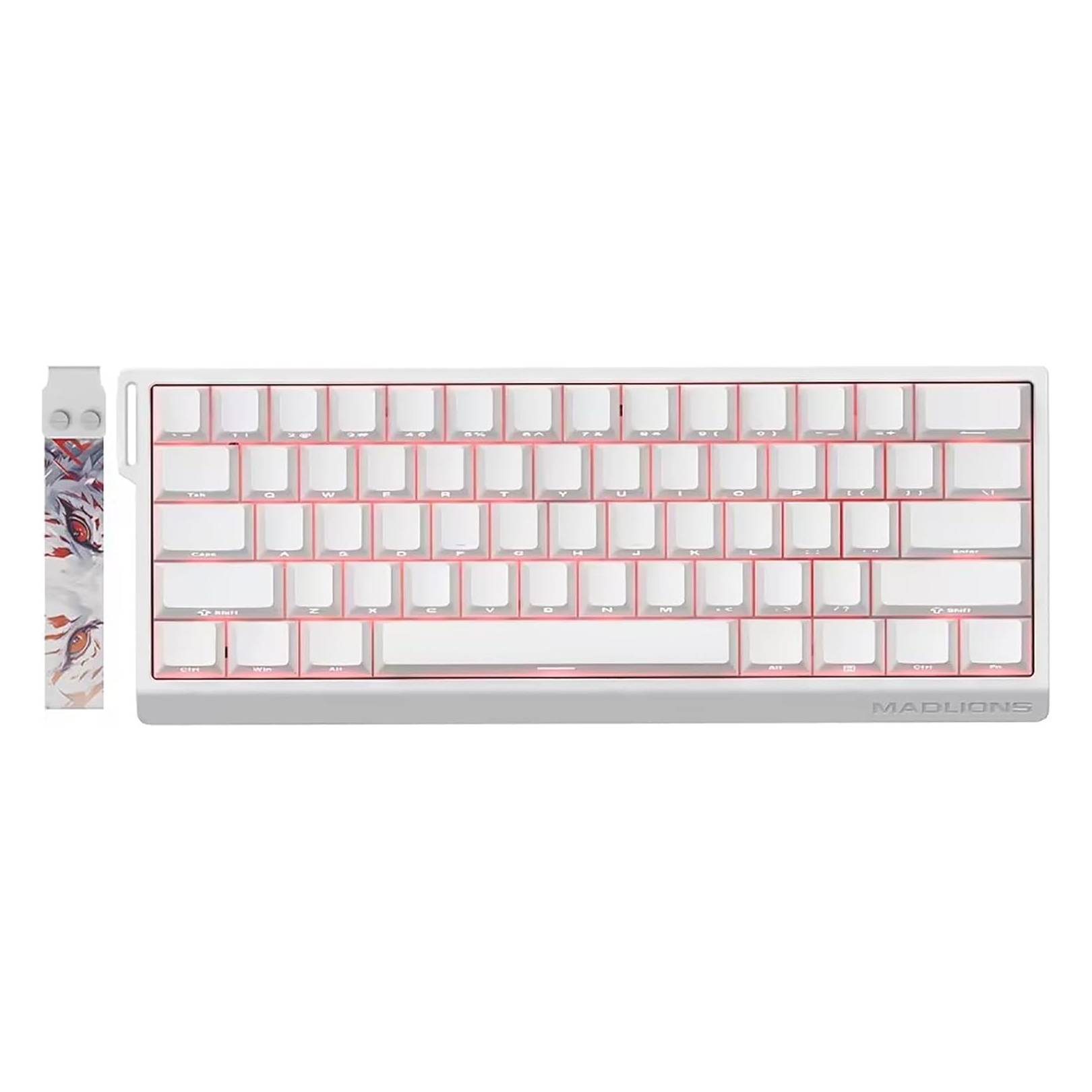 کیبورد MADLIONS MAD 60 HE RGB Switch Gaming Keyboard White