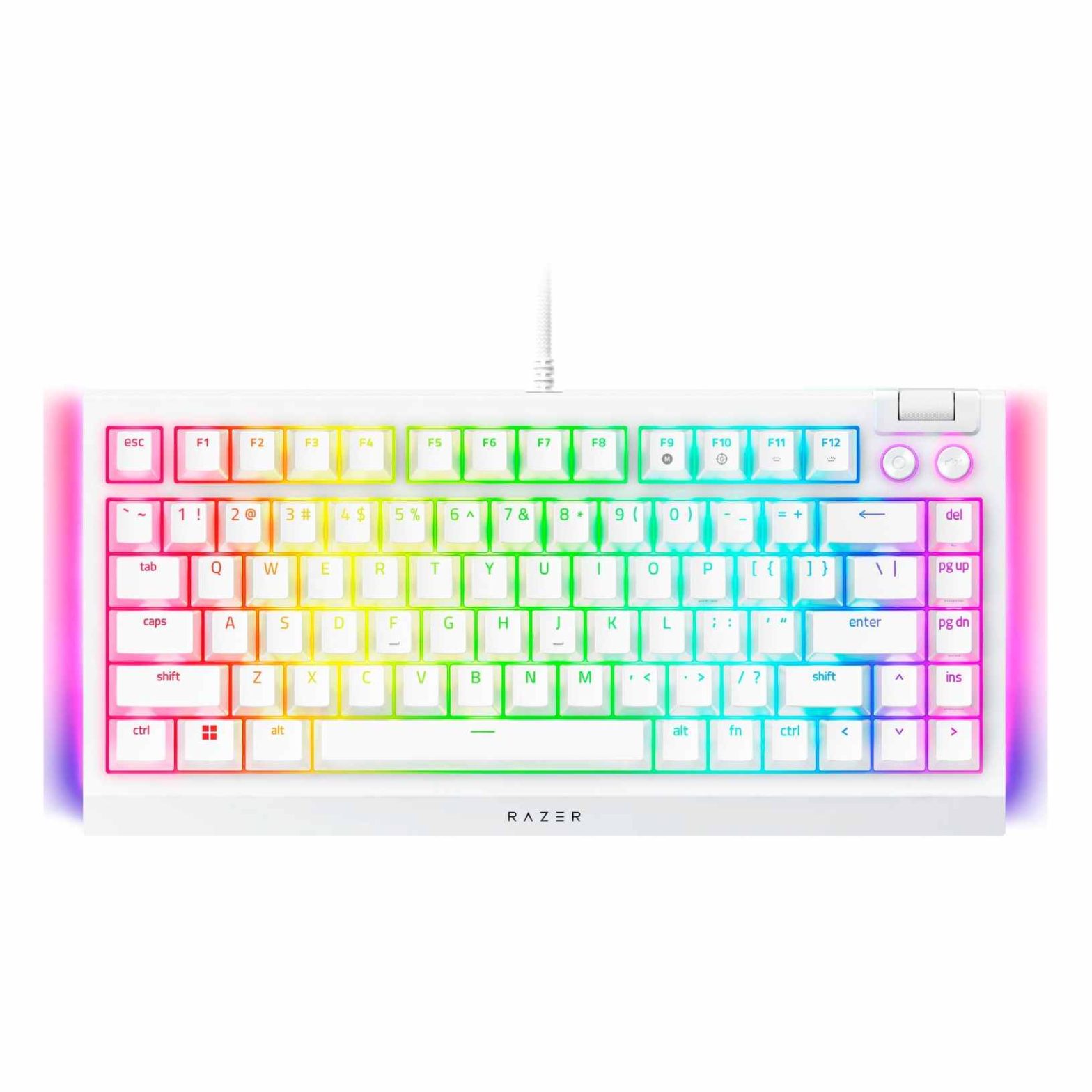 کیبورد Razer BlackWidow V4 75% Barebones White
