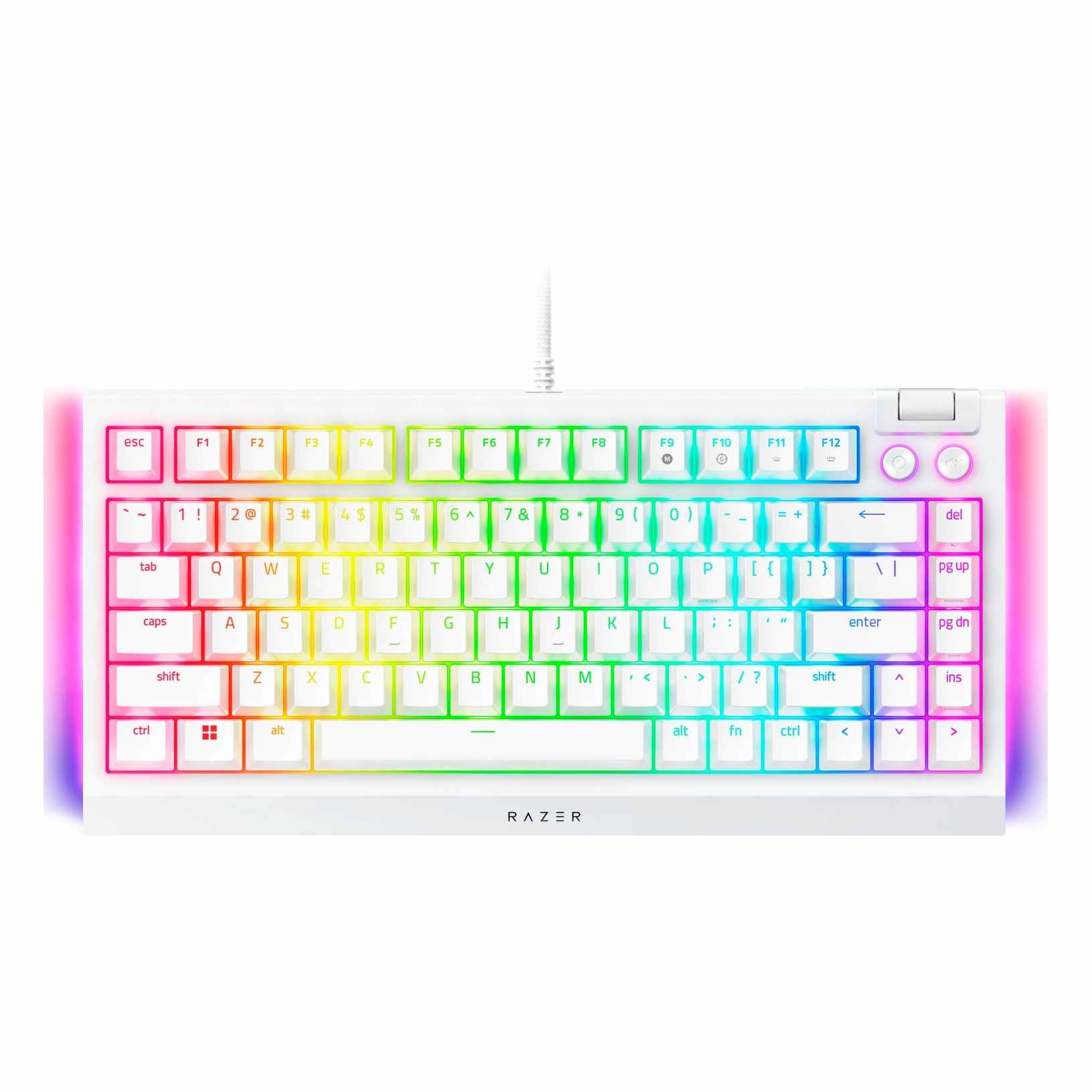 کیبورد Razer BlackWidow V4 75% Barebones White