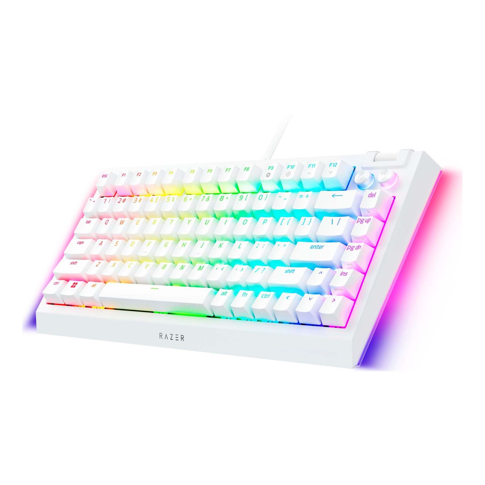 کیبورد Razer BlackWidow V4 75% Barebones White