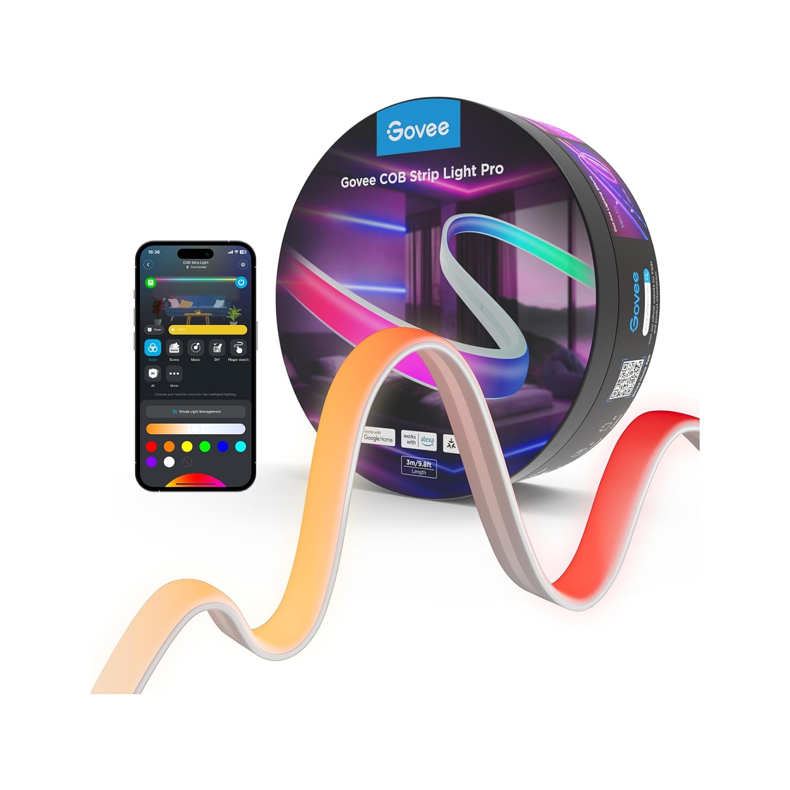 ریسه هوشمند 3 متری Govee COB Strip Light Pro H61E5