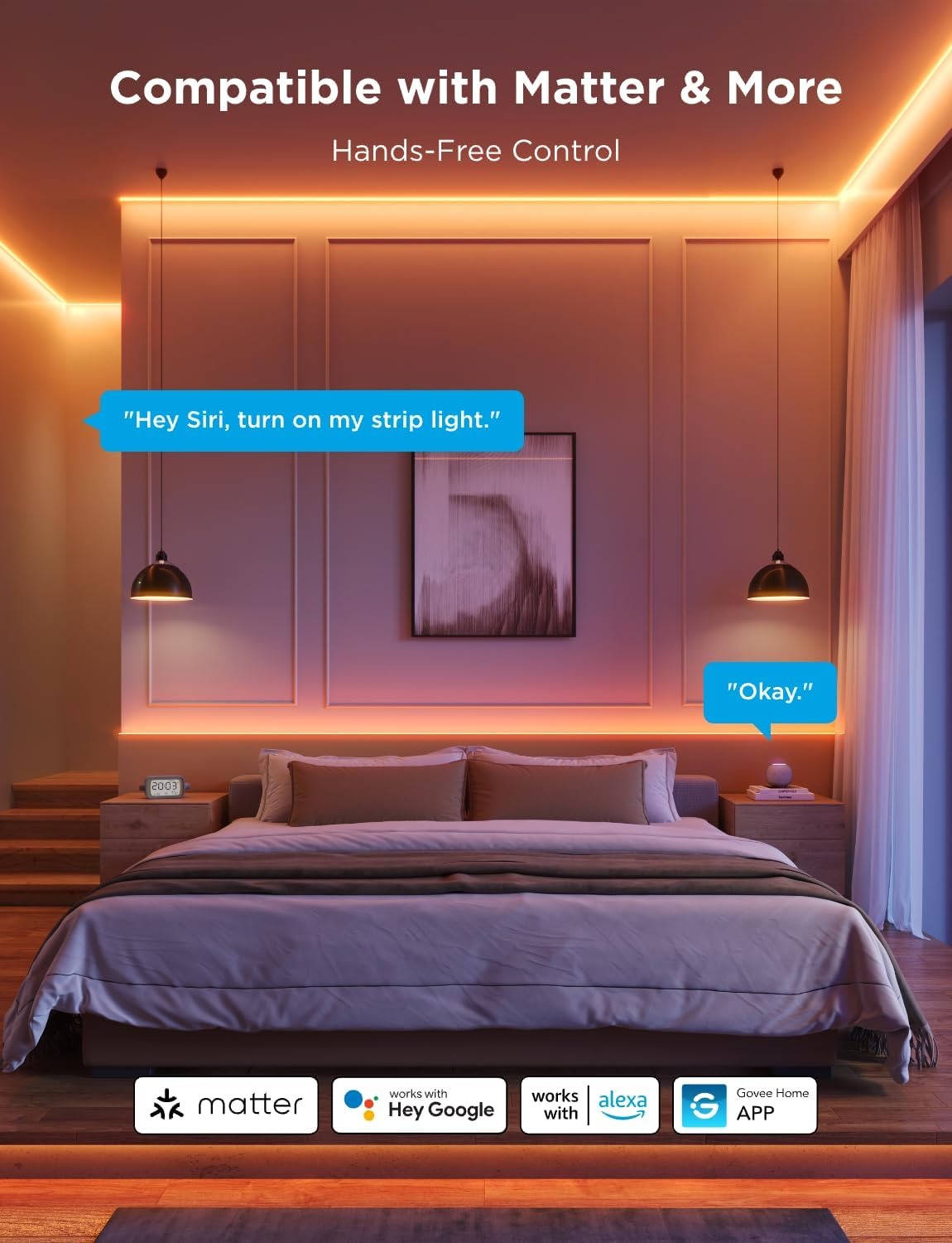 ریسه هوشمند 3 متری Govee COB Strip Light Pro H61E5