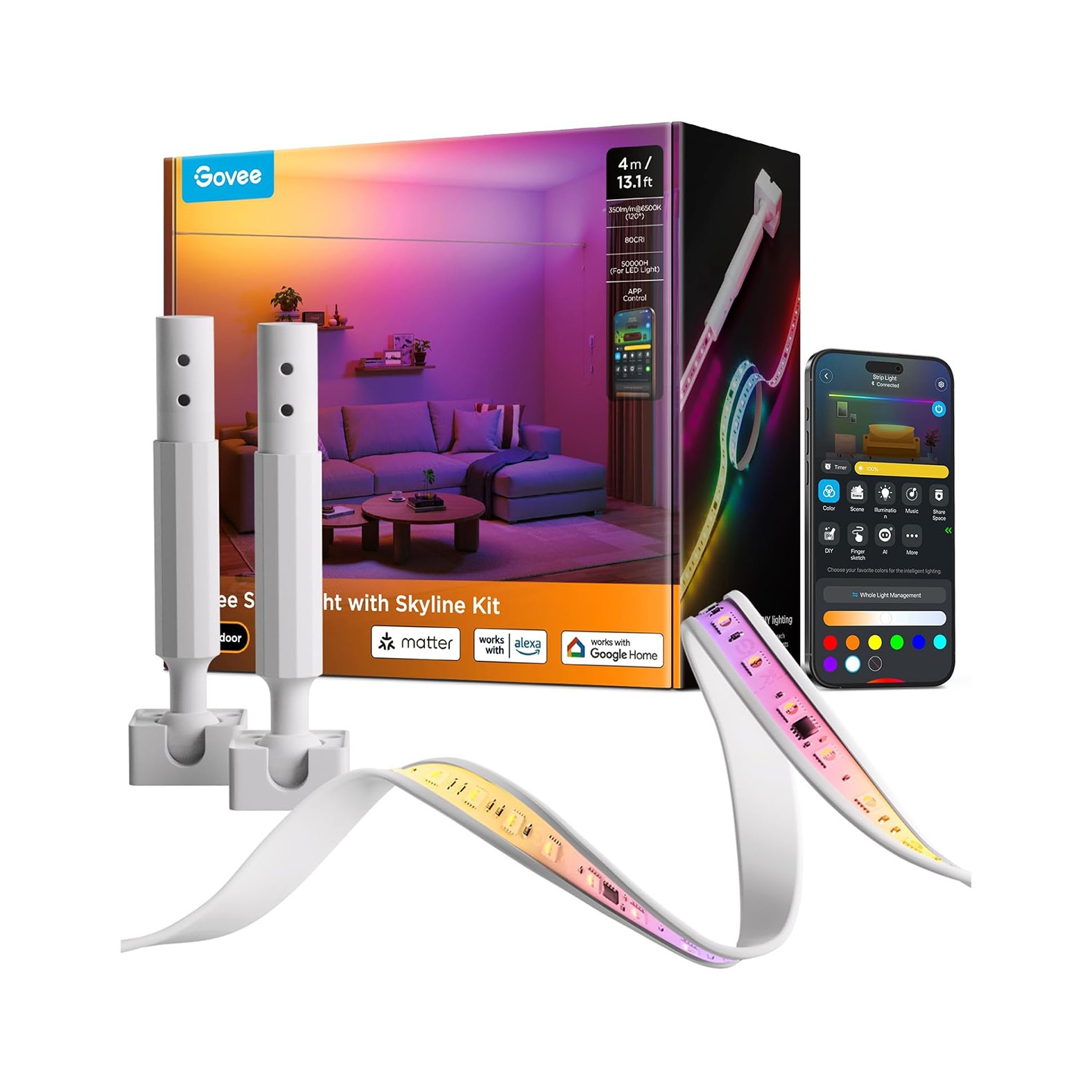 ریسه هوشمند 4 متری Govee Strip Light with Skyline Kit H61B8