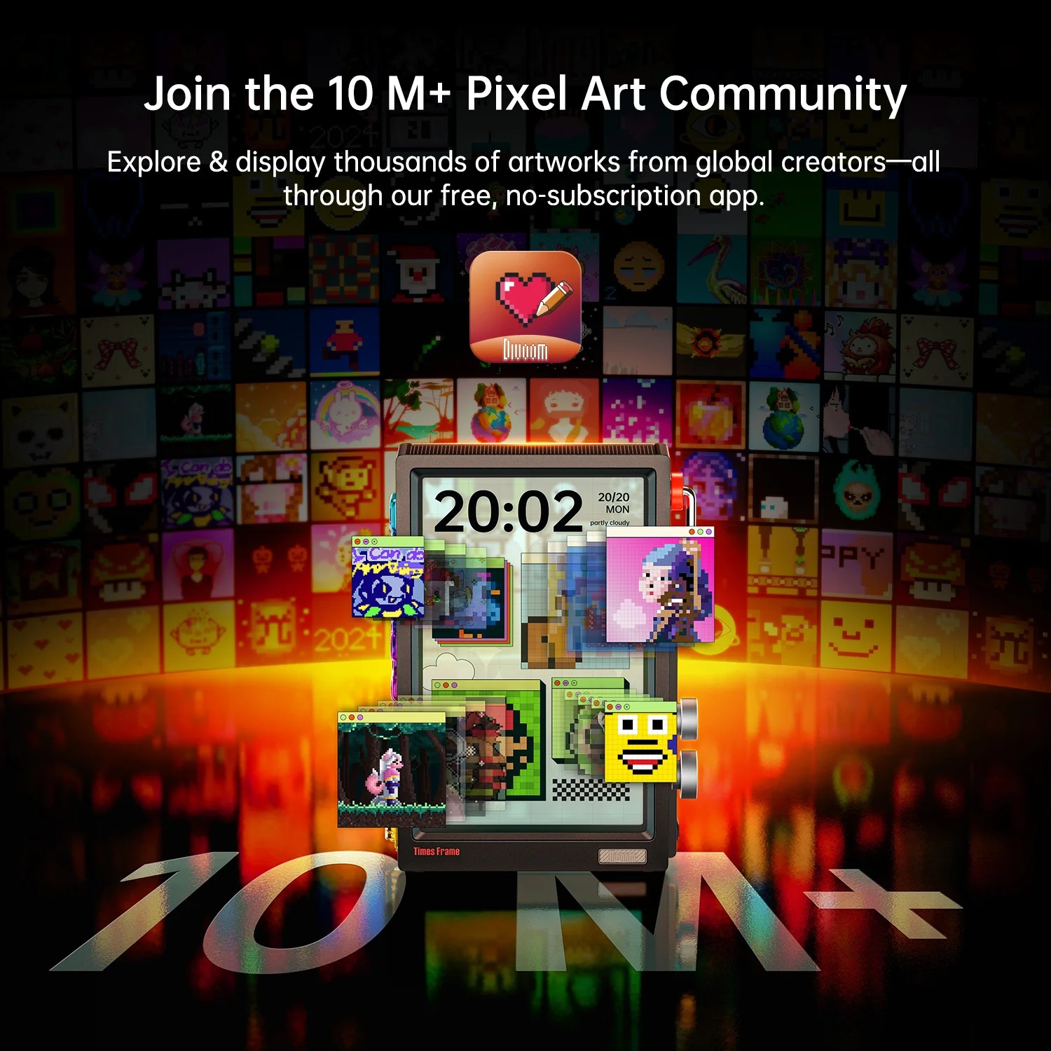 قاب دیجیتال دیووم Divoom Times Frame Digital Picture Frame