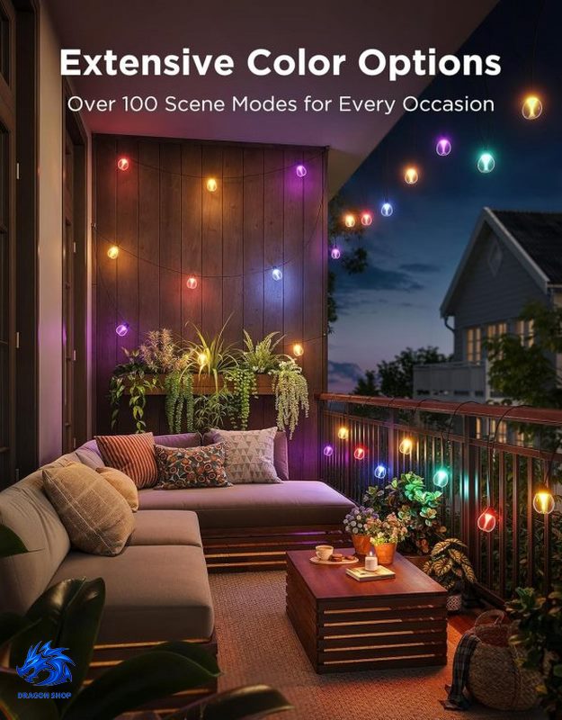 لامپ هوشمند ریسه ای Govee Outdoor Clear Bulb String Lights H7025 لامپ هوشمند ریسه ای Govee Outdoor Clear Bulb String Lights H7025