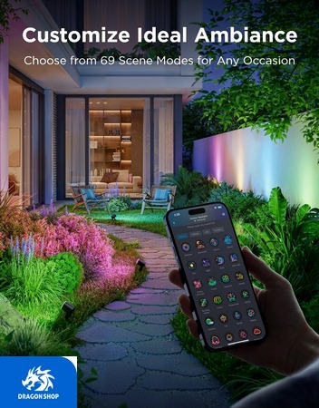 پروژکتور هوشمند فضای باز Govee Outdoor Spotlights 2 H7093 پروژکتور هوشمند فضای باز Govee Outdoor Spotlights 2 H7093