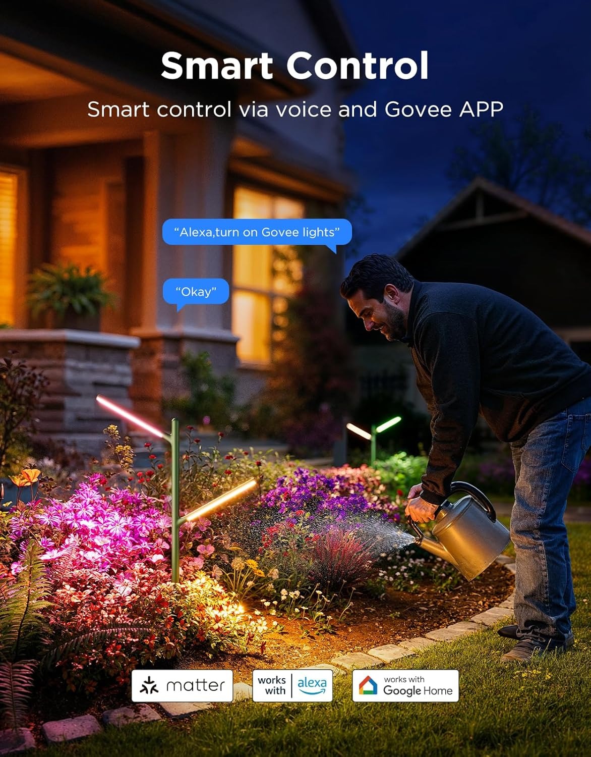 چراغ‌ هوشمند فضای باز Govee Outdoor Garden Lights H7086