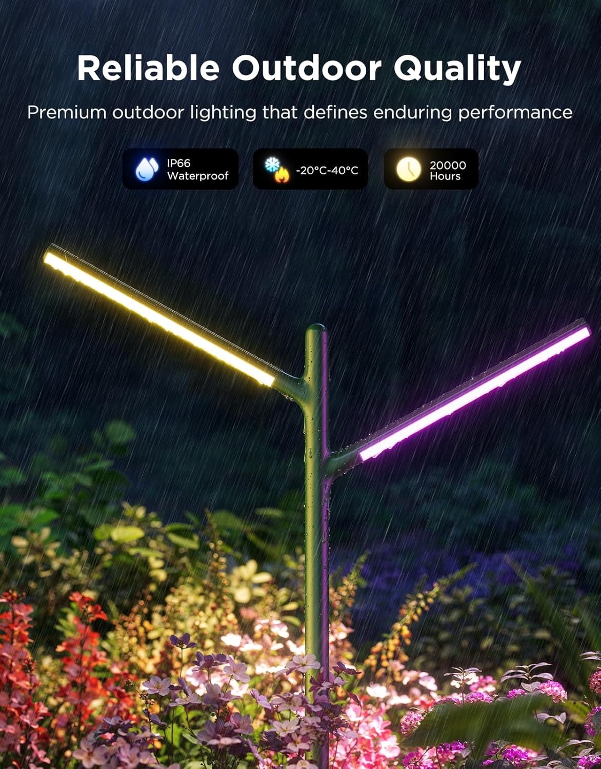 چراغ‌ هوشمند فضای باز Govee Outdoor Garden Lights H7086