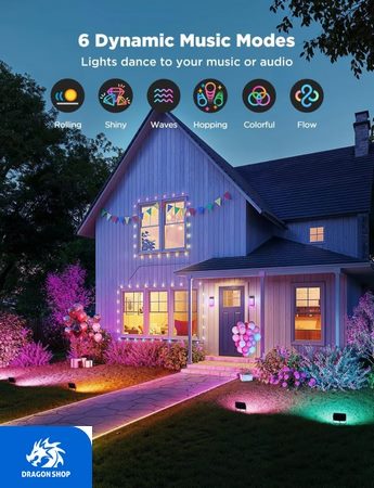 چراغ های هوشمند فضای باز Govee Outdoor FLood Lights H8057