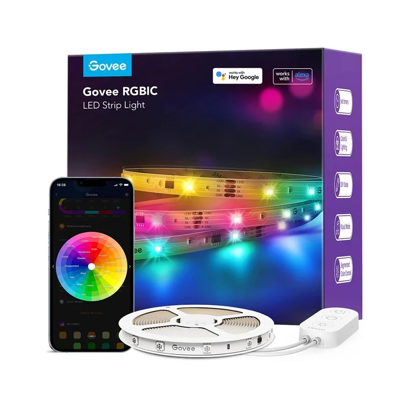 ریسه هوشمند 10 متری گووی Govee RGBIC Basic Wi-Fi + Bluetooth LED H618C