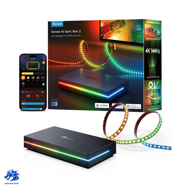 ریسه هوشمند تلویزیون 75-85 اینچ Govee AI Sync Box 2 H6604C