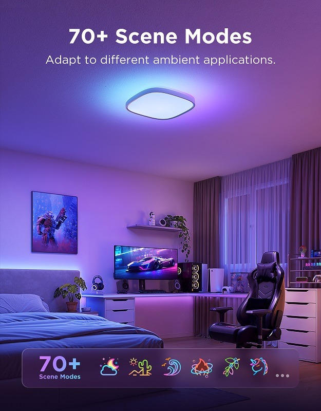 چراغ سقفی هوشمند 30 سانتی Govee Smart Square Ceiling Light H80A4