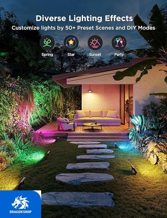 چراغ های هوشمند فضای باز Govee Outdoor FLood Lights H8057