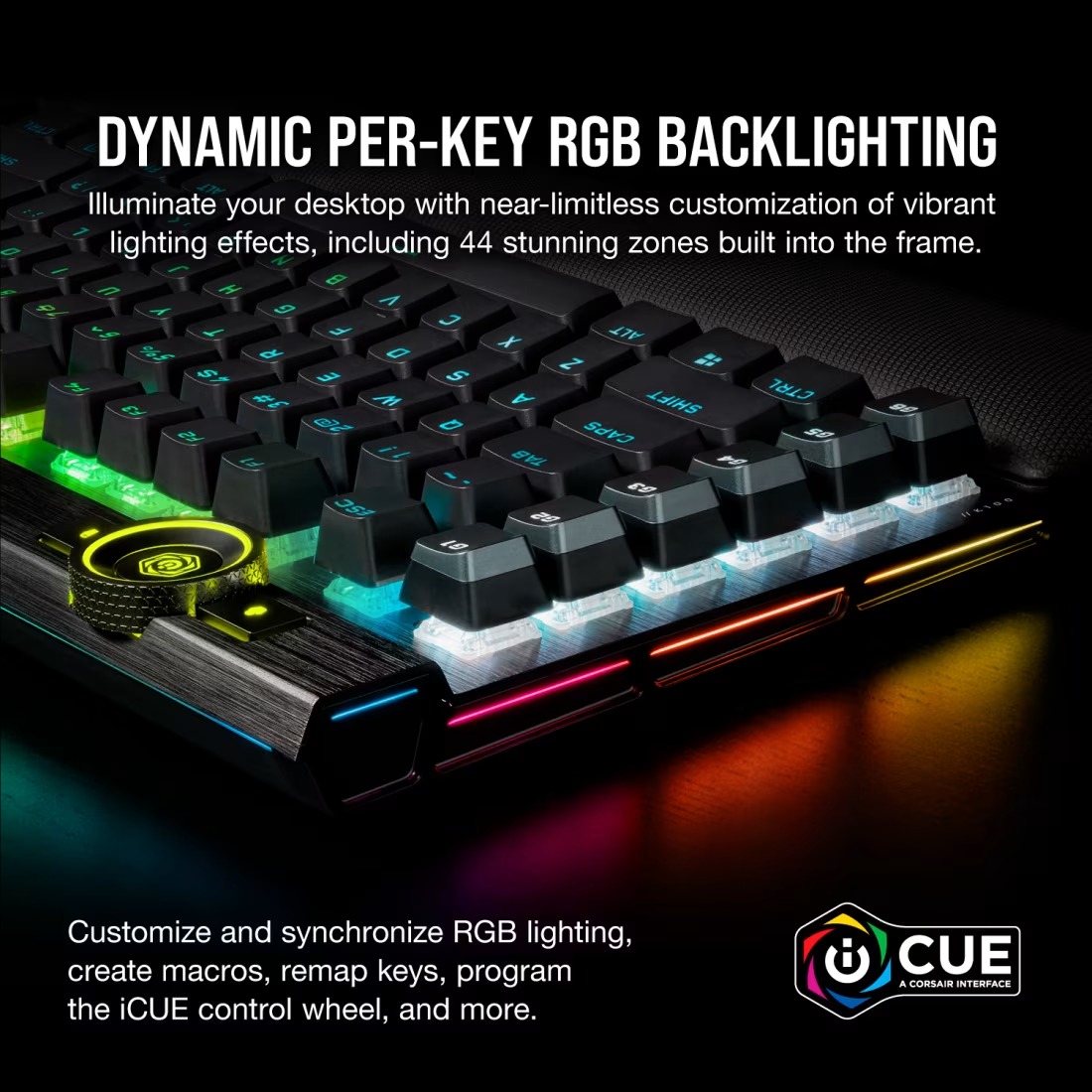 کیبورد Corsair K100 RGB Optical-Mechanical Gaming Keyboard Black