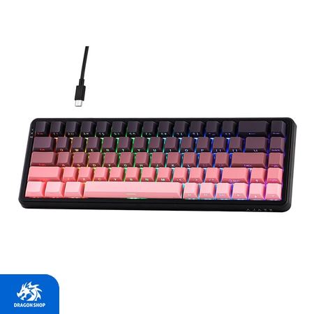 کیبورد ایجز  Ajazz Keyboard AK680 Max Gradient Pink Wired
