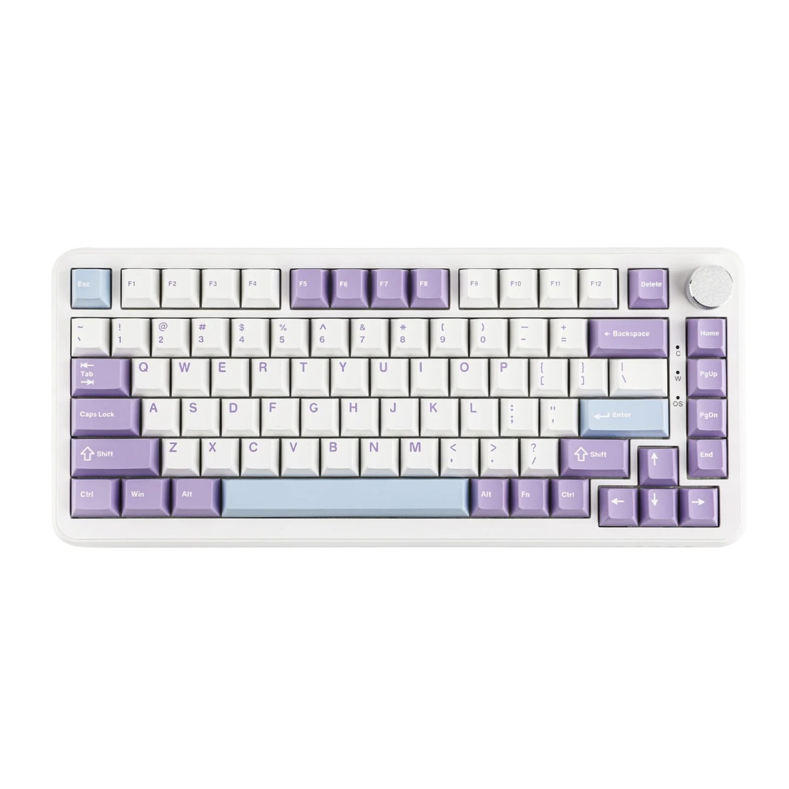 کیبورد ایجز Ajazz Keyboard AK820 Max White Purple Blue
