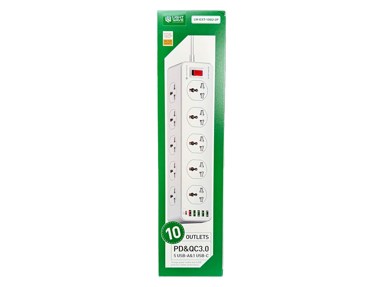 چندراهی برقLightWave LW-EXT-106U-2P