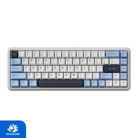 کیبورد Ajazz AK680 Max Blue White Wired