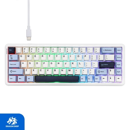 خرید اینترنتی کیبورد Ajazz AK680 Max Blue White Wired