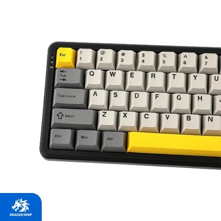 کیبورد Ajazz AK680 Max Grey Yellow Wired