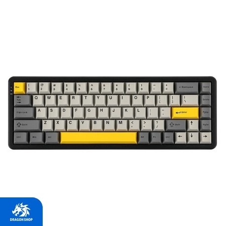 کیبورد Ajazz AK680 Max Grey Yellow Wired