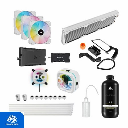خرید کیت خنک‌کننده مایع پردازنده Corsair Hydro X Series iCUE XH303i RGB Pro White