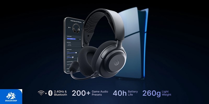 هدست SteelSeries Arctis Nova 3P Black Wireless Playstation Edition هدست SteelSeries Arctis Nova 3P Black Wireless Playstation Edition