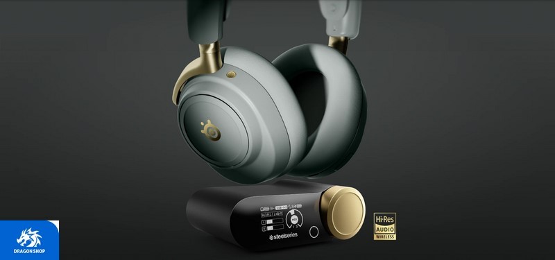 هدست SteelSeries Arctis Nova Elite Sage Gold White هدست SteelSeries Arctis Nova Elite White