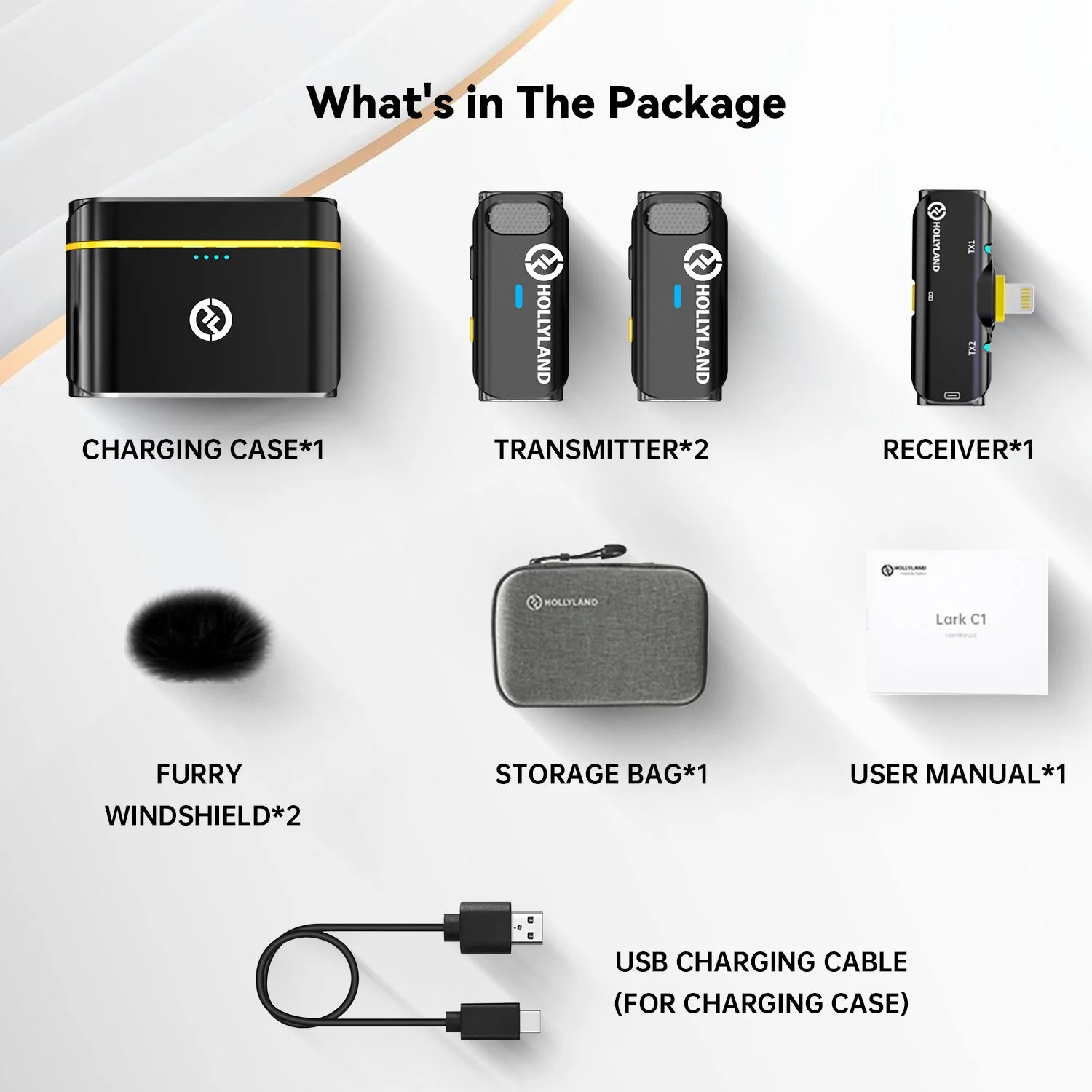 میکروفن بی سیم Hollyland Lark C1 Solo Type C