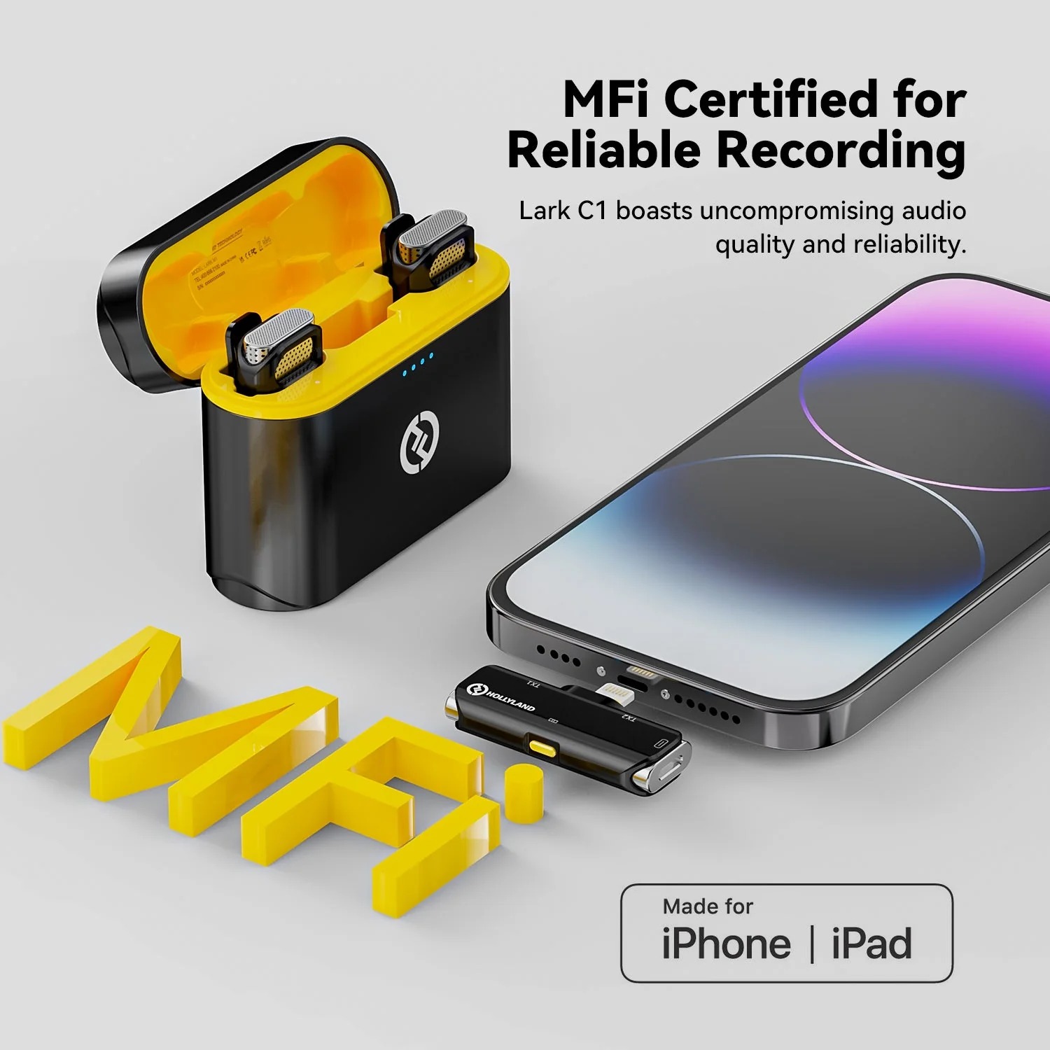 میکروفن بی سیم Hollyland Lark C1 Solo Type C