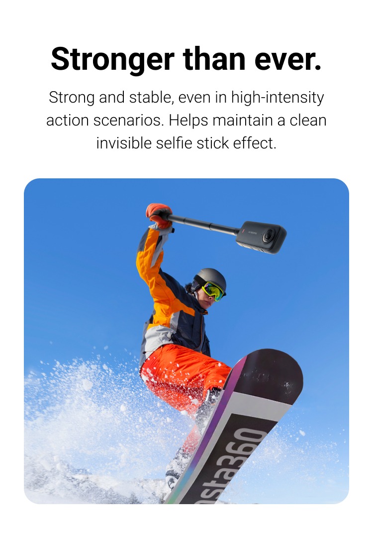 پایه مونوپاد و عکاسی Insta360 114cm Invisible Selfie Stick