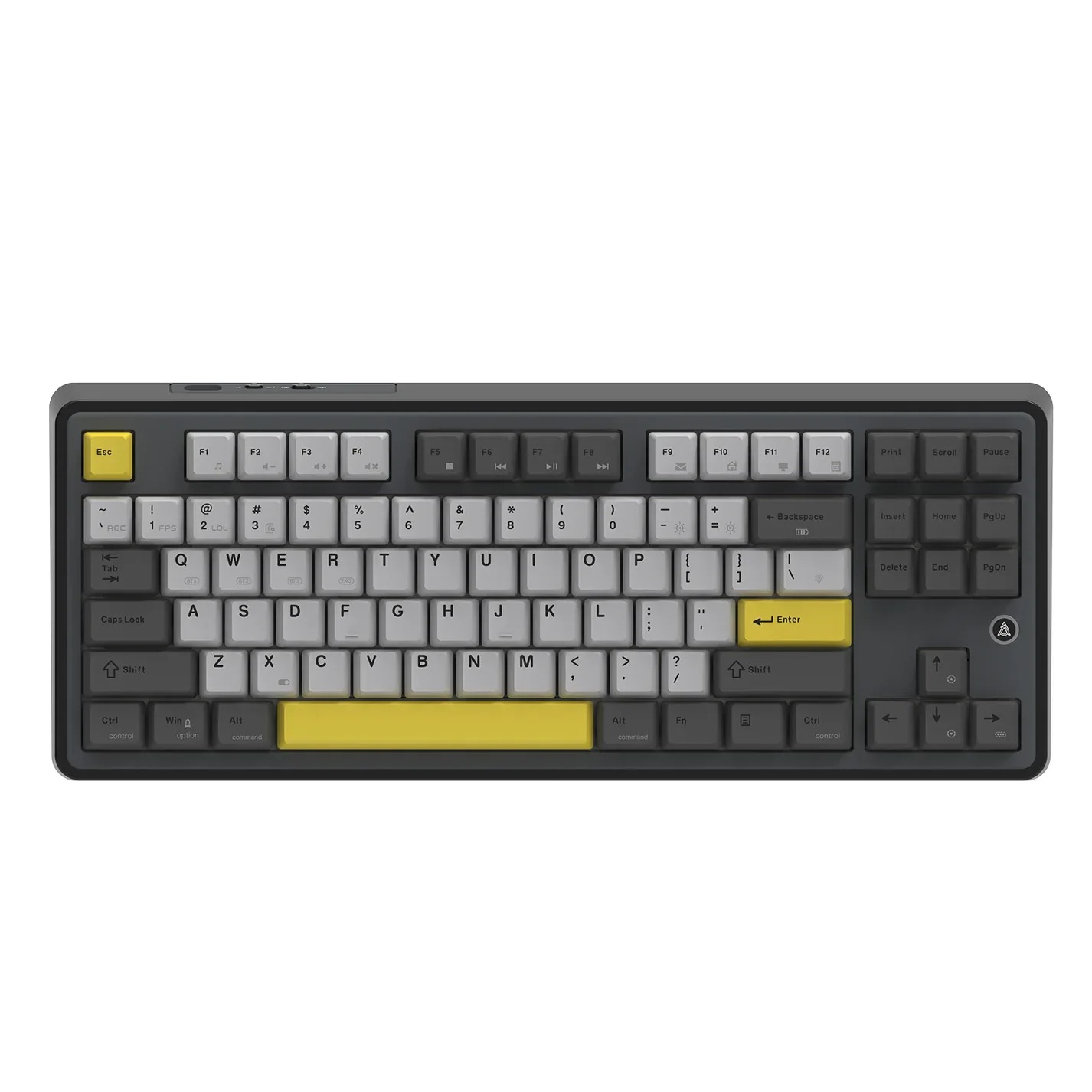 کیبورد ایجز Ajazz AK870 Black Grey Yellow Wireless
