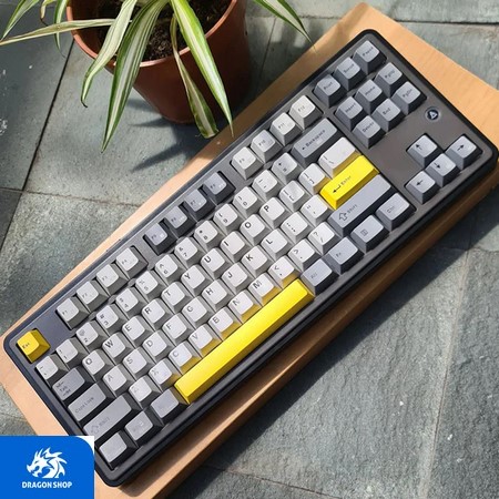 کیبورد ایجز Ajazz AK870 Black Grey Yellow Wireless