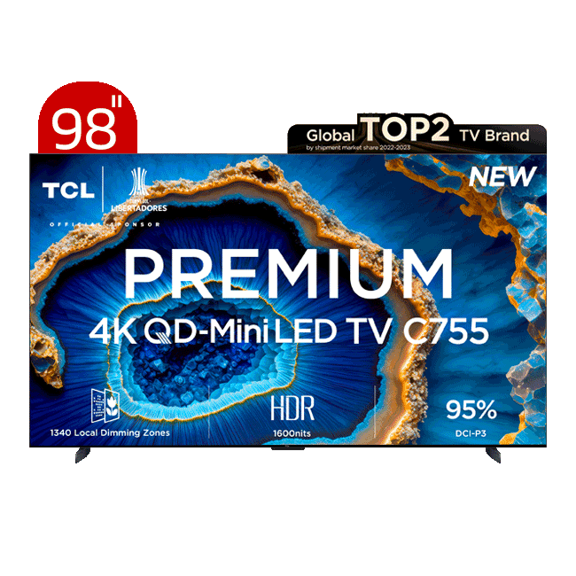 تلویزیون 98 اینچ TCL 98c755 QD-MINI LED 4K TV