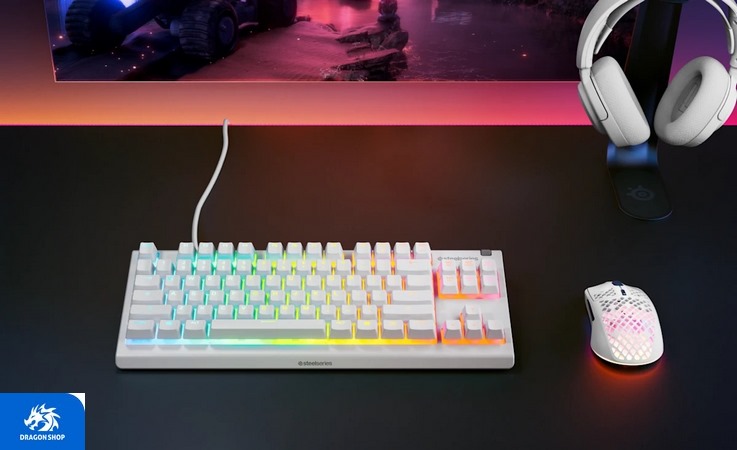 خرید اینترنتی کیبورد Steelseries Apex 3 TKL White