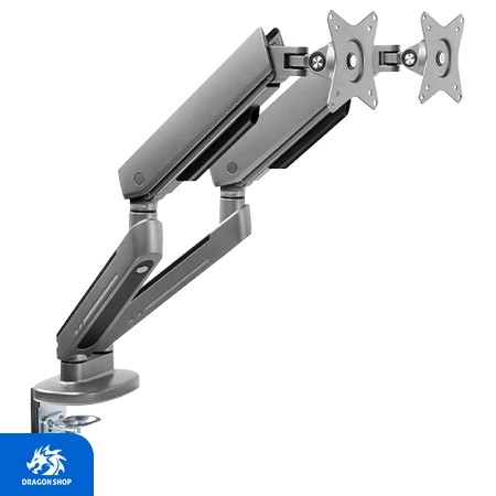 قیمت پایه نگهدارنده مانیتور Twisted Minds TM54-C012-G Dual Premium Gaming Monitor Arm With RGB Lighting – GREY