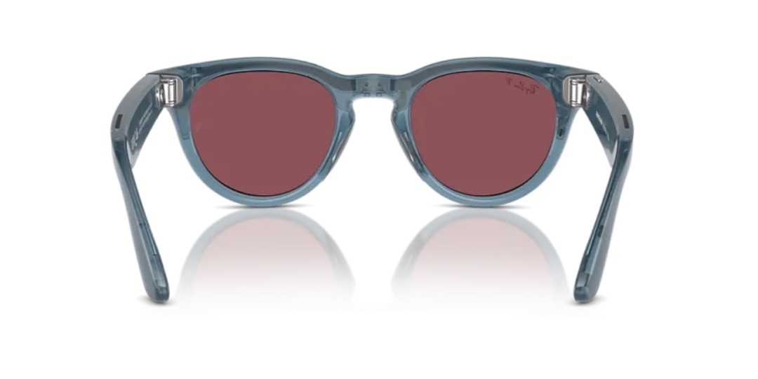 عینک هوشمند Ray‑Ban Meta Headliner – Shiny Jeans Polar Dusty Red Size 50