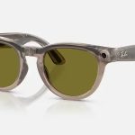 عینک هوشمند Ray‑Ban Meta Headliner – Shiny Warm Stone ClearDark Green Transitions Size 51