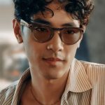 عینک هوشمند Ray‑Ban Meta Headliner – Shiny Warm Stone ClearSaffron Yellow Transitions Size 50