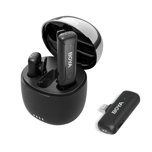 میکروفون یقه ای BOYO BY-WM3T-D2 رابط Lightning با باکس شارژ