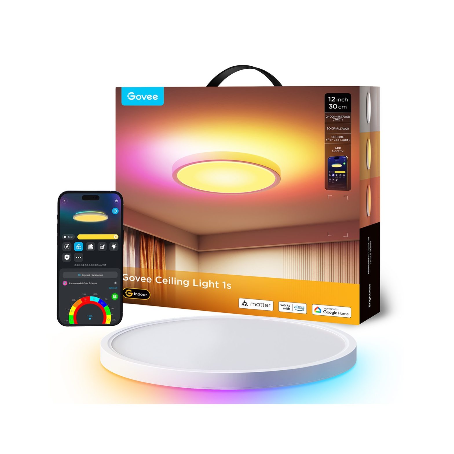 چراغ سقفی هوشمند 30 سانتی Govee Smart Ceiling Light 1S H80A1