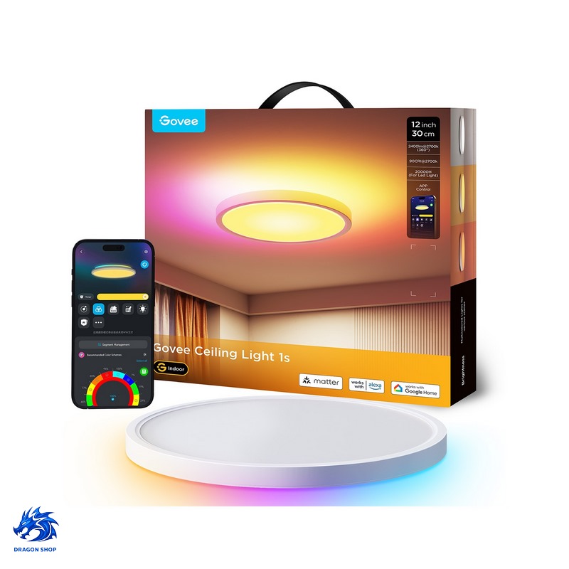 چراغ سقفی هوشمند 30 سانتی Govee Smart Ceiling Light 1S H80A1 چراغ سقفی هوشمند 30 سانتی Govee Smart Ceiling Light 1S H80A1