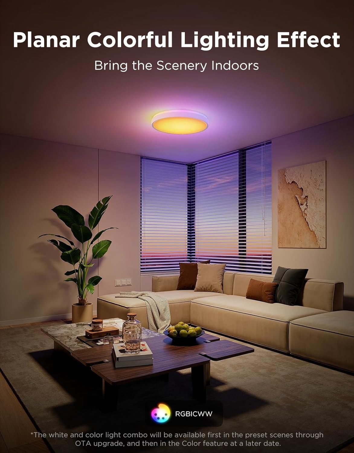 چراغ سقفی هوشمند 38 سانتی Govee Smart Ceiling Light Pro H60A6