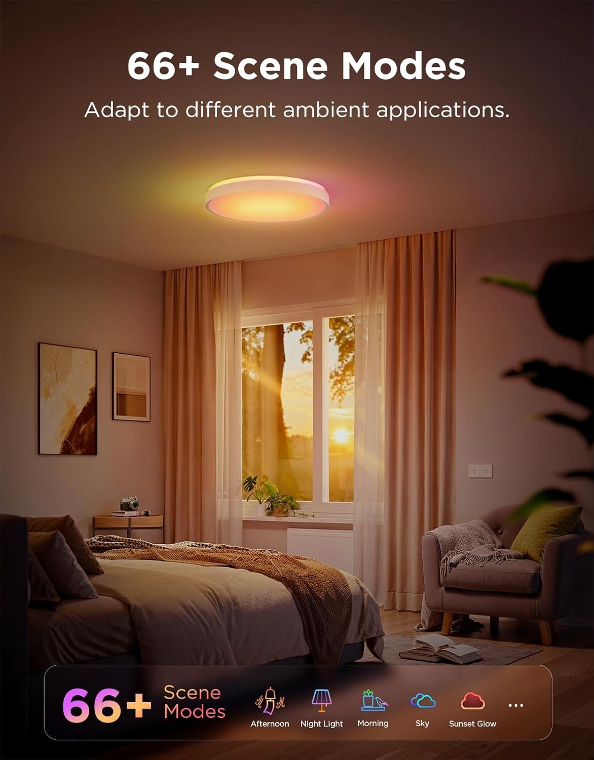 چراغ سقفی هوشمند 38 سانتی Govee Smart Ceiling Light Pro H60A6